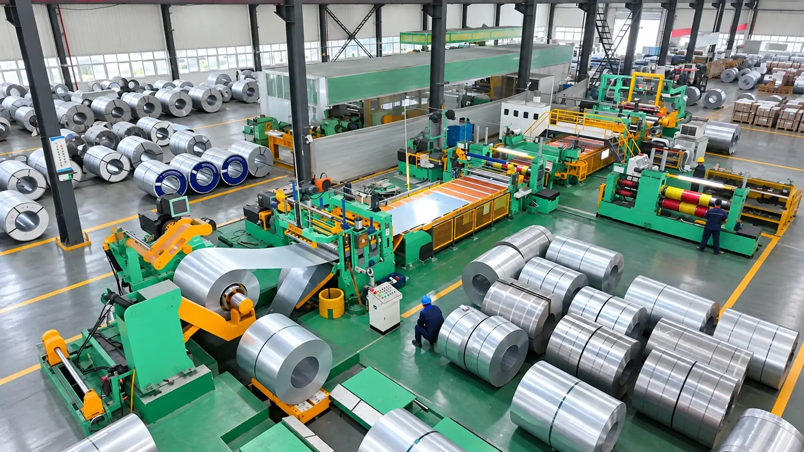 Dây chuyền xẻ cuộn nhôm 1650 — dao xẻ đôi